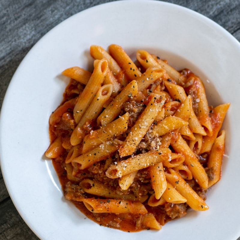 Assiette de pâtes fraîches italiennes